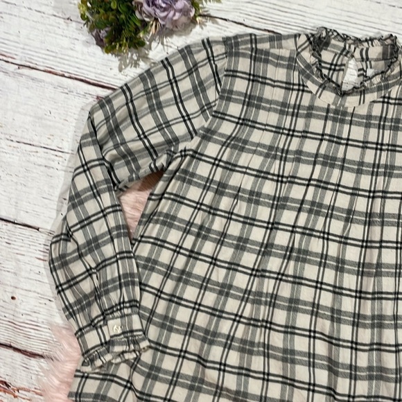 Rails Ariana Plaid Long Sleeve Top Ivory Onyx - Picture 7 of 8